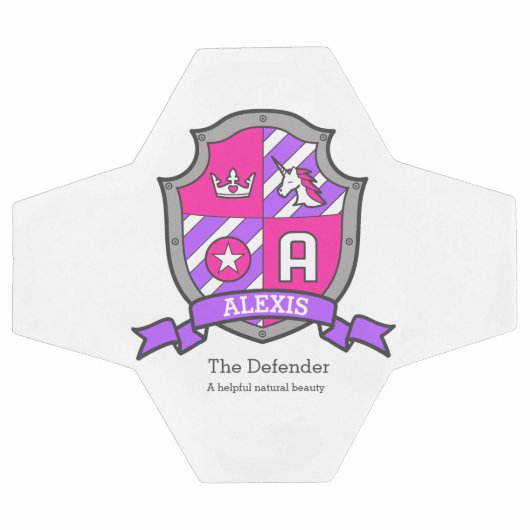 Unicorn meisjes noemen Alexis roze paars Voetbal (Enkel)