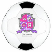 Unicorn meisjes noemen Alexis roze paars Voetbal (Voorkant)