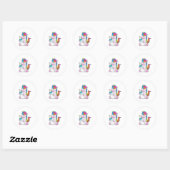 Unicorn Melkfles Ronde Sticker (Vel)