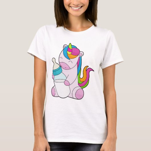 Unicorn Melkfles T-shirt (Voorkant)