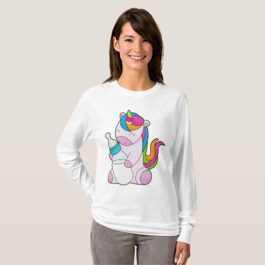 Unicorn Melkfles T-shirt (Voorkant volledig)