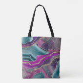 Unicorn Mermaid Agate Glitter Glam #2 Tote Bag (Achterkant)