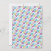 Unicorn Mermaid Birthday Party Invitation Invite Kaart (Achterkant)