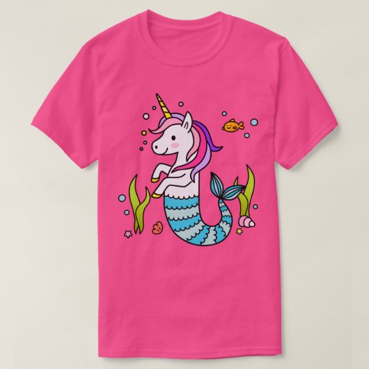 Unicorn Mermaid Cute Fun Mermicorn T-shirt (Design voorkant)