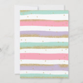 Unicorn Mermaid en Fairy Birthday Invitation Kaart (Achterkant)