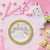 Unicorn Mermaid Fairy Birthday Party Paper Borden Papieren Bordje (Feest)