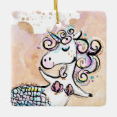 Unicorn Mermaid Keramisch Ornament (Voorkant)