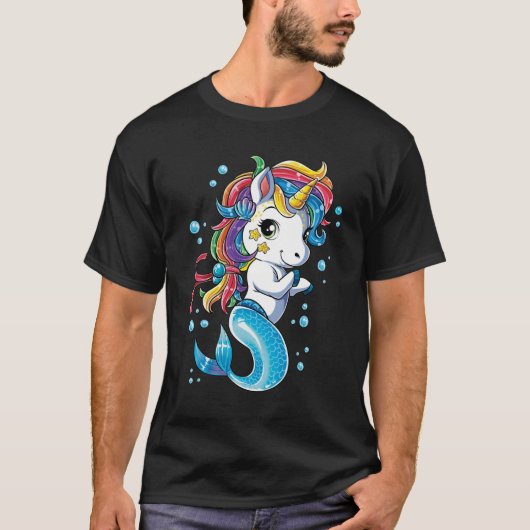 Unicorn Mermaid Mermicorn T-shirt (Voorkant)