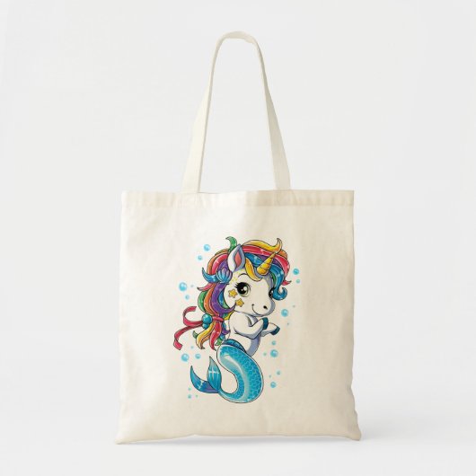Unicorn Mermaid Mermicorn Tote Bag (Voorkant)