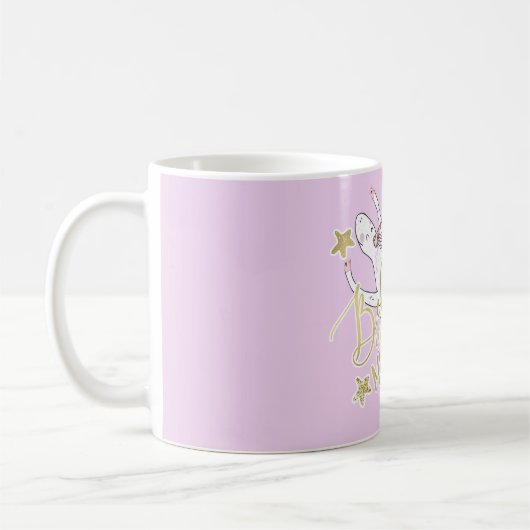 Unicorn Mermaid Modern Trendy Believe in Miracles Koffiemok (Links)