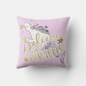 Unicorn Mermaid Modern Trendy Believe in Miracles Kussen (Achterkant)