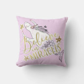 Unicorn Mermaid Modern Trendy Believe in Miracles Kussen (Voorkant)