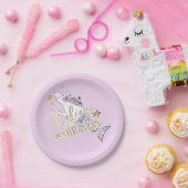 Unicorn Mermaid Modern Trendy Believe in Miracles Papieren Bordje (Feest)
