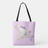 Unicorn Mermaid Modern Trendy Believe in Miracles Tote Bag (Achterkant)