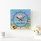 Unicorn Mermaid Wall klok (Huis)