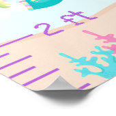 Unicorn Mermaids Growth Chart Light Skin Tone Poster (Hoek)