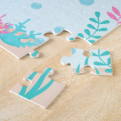 Unicorn Mermaids under the Zee Dark Skin Tone Legpuzzel (Zijkant)