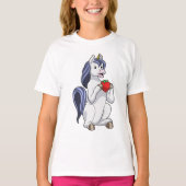 Unicorn met aardbeienvruchten t-shirt (Voorkant)