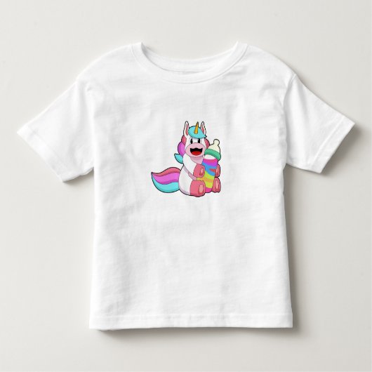 Unicorn met Baby flesje.PNG Kinder Shirts (Voorkant)