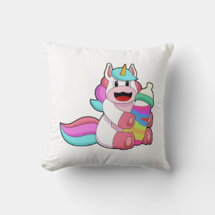 Unicorn met Baby flesje.PNG Kussen