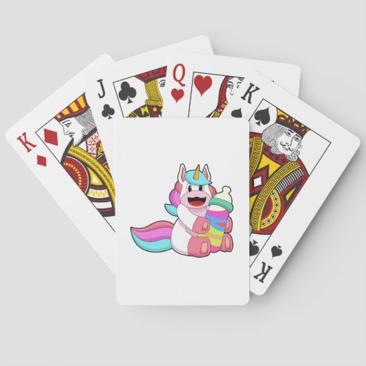 Unicorn met Baby flesje.PNG Pokerkaarten (Achterkant)