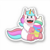 Unicorn met Baby flesje.PNG Sticker (Voorkant)
