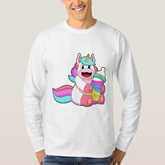 Unicorn met Baby flesje.PNG T-shirt (Voorkant)