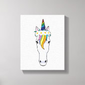 Unicorn met bloemen canvas afdruk (Voorkant)