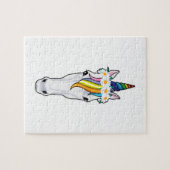 Unicorn met bloemen legpuzzel (Horizontaal)