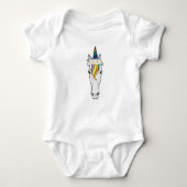 Unicorn met bloemen romper (Voorkant)