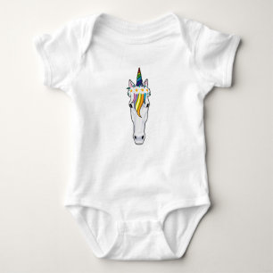 Unicorn met bloemen romper