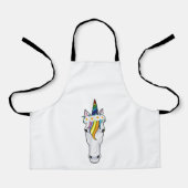 Unicorn met bloemen schort (Voorkant)