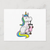 Unicorn met Bubble Tea Briefkaart (Voorkant)