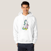 Unicorn met Bubble Tea Hoodie (Voorkant volledig)