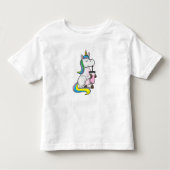 Unicorn met Bubble Tea Kinder Shirts (Voorkant)