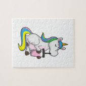 Unicorn met Bubble Tea Legpuzzel (Horizontaal)