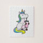 Unicorn met Bubble Tea Legpuzzel (Verticaal)