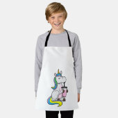 Unicorn met Bubble Tea Schort (Gedragen)
