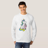 Unicorn met Bubble Tea T-shirt (Voorkant volledig)