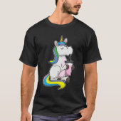 Unicorn met Bubble Tea T-shirt (Voorkant)