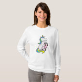 Unicorn met Bubble Tea T-shirt (Voorkant volledig)