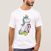Unicorn met Bubble Tea T-shirt (Voorkant)