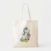 Unicorn met Bubble Tea Tote Bag (Voorkant)