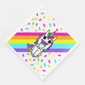 Unicorn met Butterfly op Nose regenboogspringen Servet (Hoek)