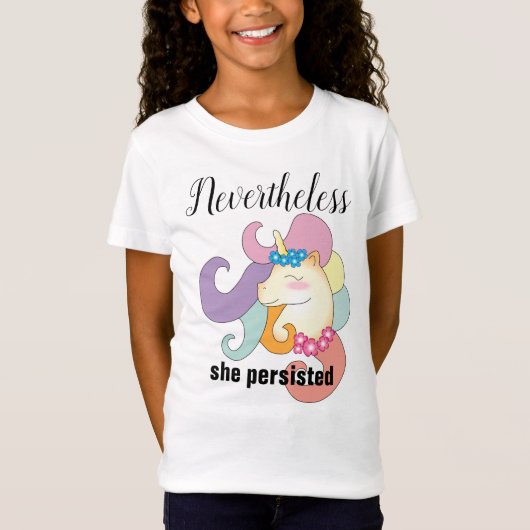 Unicorn met Citaat T-shirt (Voorkant)