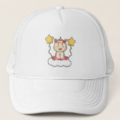 Unicorn met Cloud & Stars Trucker Pet (Voorkant)