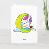 Unicorn met Clouds & Moon Kaart (Achterkant)