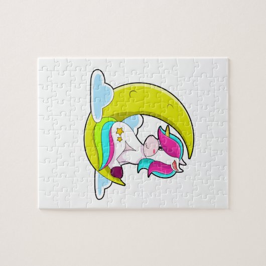 Unicorn met Clouds & Moon Legpuzzel (Horizontaal)
