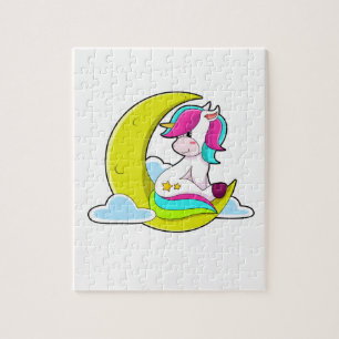 Unicorn met Clouds & Moon Legpuzzel