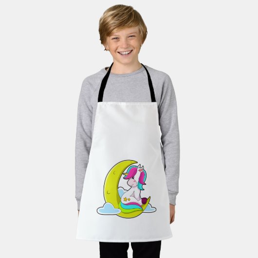 Unicorn met Clouds & Moon Schort (Gedragen)